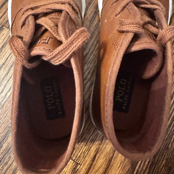 Polo Ralph Lauren brown faux leather boots boys sz 2Y - Picture 6 of 9